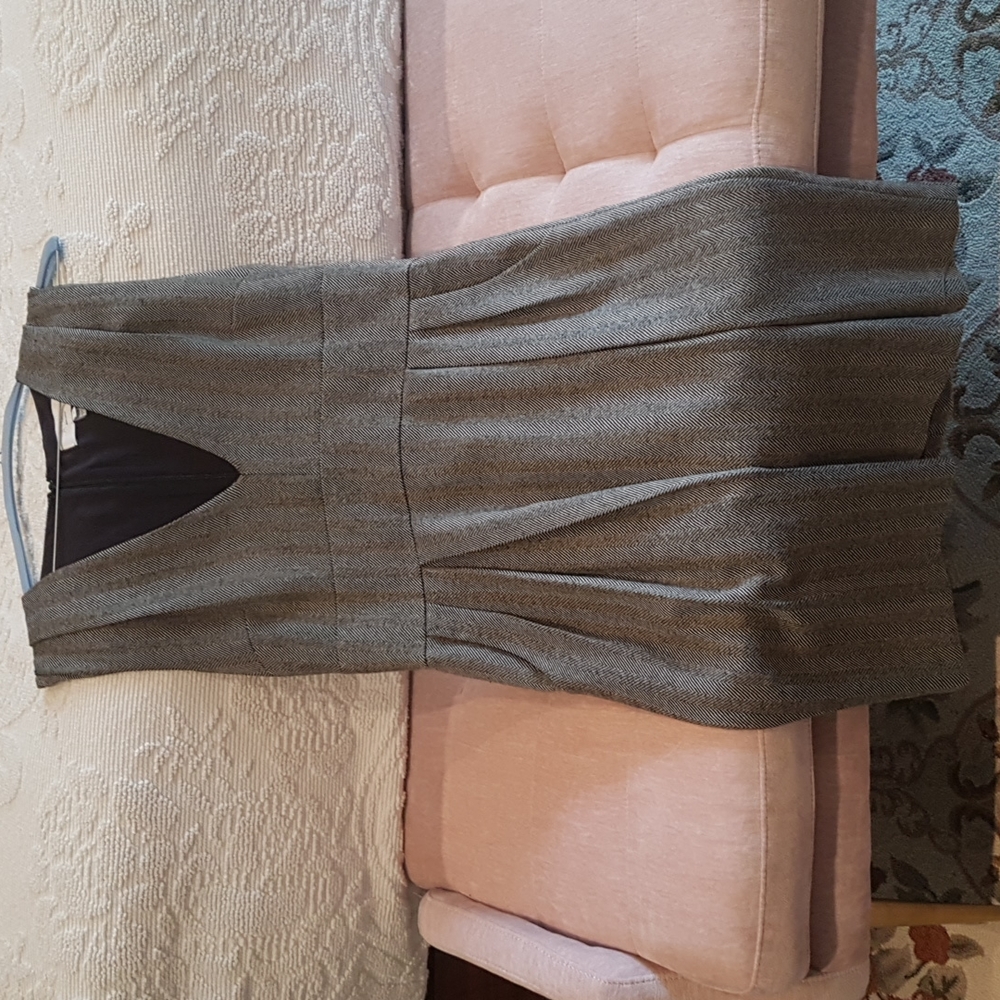 Adam Lippes wool chevron patterned dress